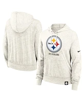 Nike Women's Cream Pittsburgh Steelers Gym Vintage-like Logo Pullover Hoodie