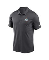 Nike Men's Anthracite Miami Dolphins Franchise Performance Polo