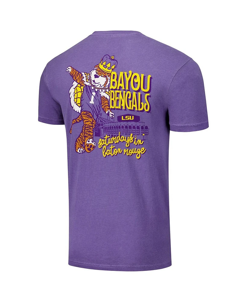 Image One Men's and Women's Purple Lsu Tigers Hyper Local Mardi Mascot T-Shirt