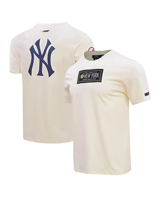 Pro Standard Men's Cream New York Yankees Club Member Badge T-Shirt