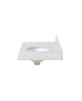 49" Carrara White Marble Vanity Top With Ceramic Sink