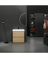 Modern 30" Bathroom Vanity with Single Sink and Double Drawer