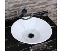 Stylish Ceramic Above-Counter Bathroom Sink