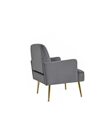 Hulala Home Rosa Contemporary Upholstered Armchair with Metal Legs