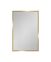 Streamdale Furniture Golden Framed White Bathroom Medicine Cabinet (16x28in)