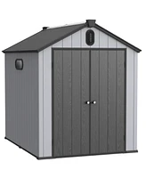 Streamdale Furniture 6x8FT Plastic Storage Shed: Big Storage for Backyard and Garden