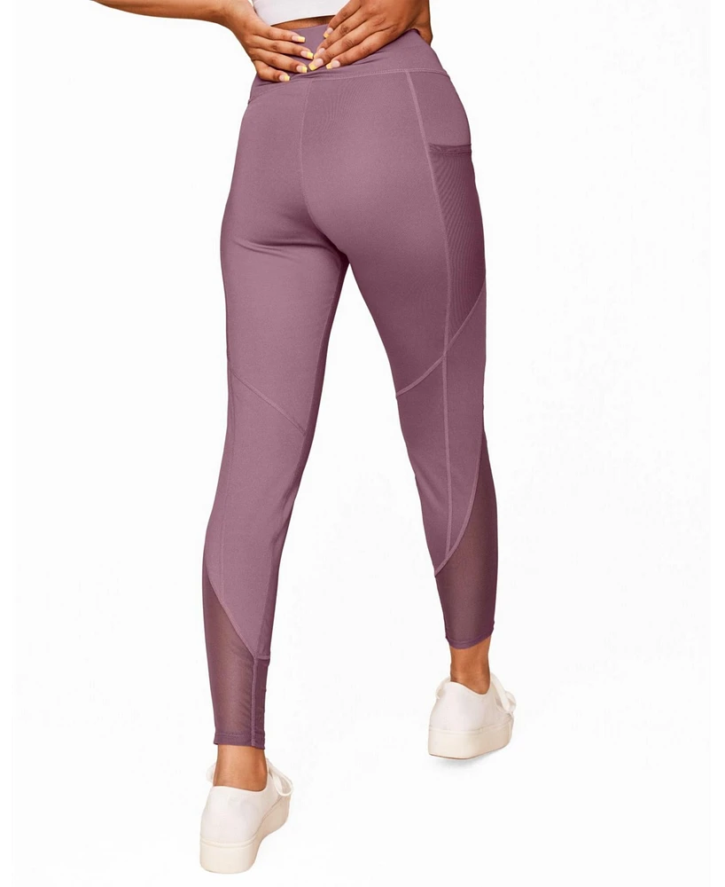 Adore Me Women's Ava Active Legging With Pockets And Mesh Details