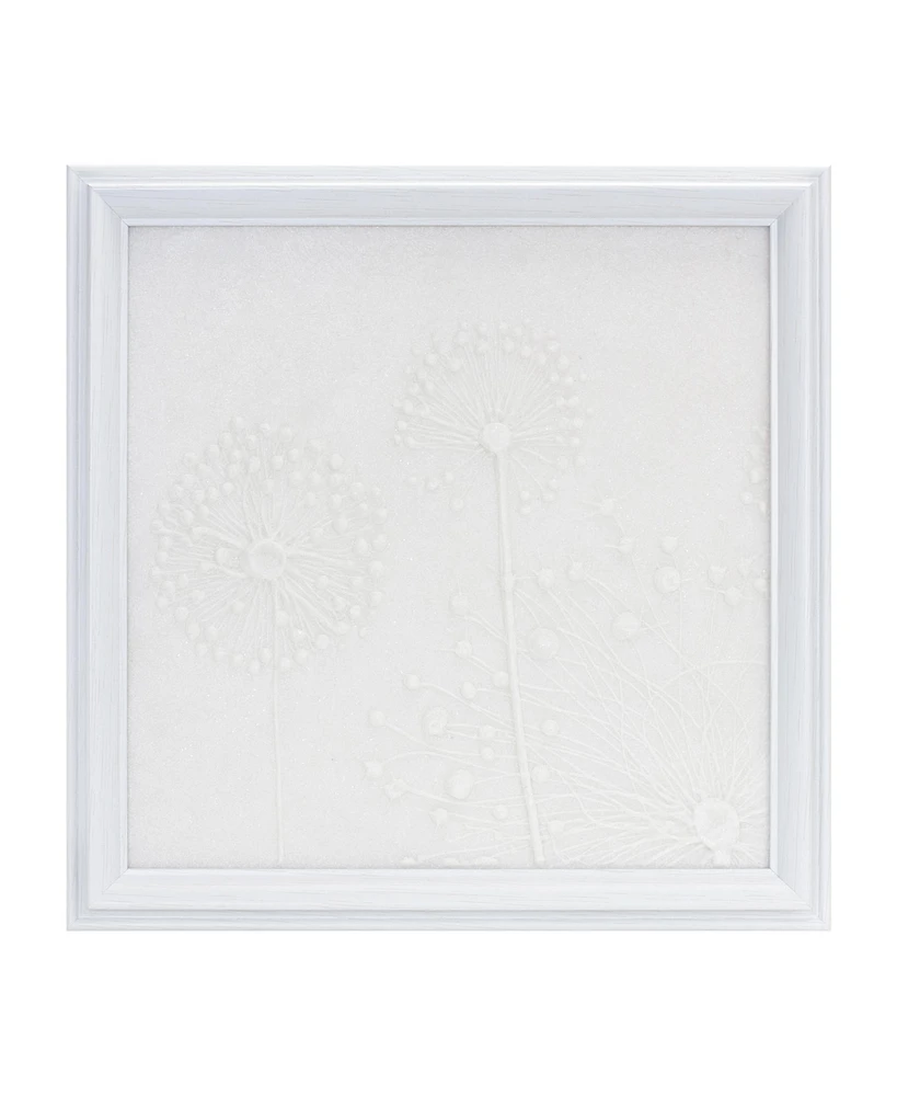 Slickblue Dandelion Plaque 18.25"sq Resin