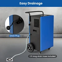 Slickblue 215 Pints 8000 Sq.Ft Commercial Dehumidifier For Home and Basement with 24H Timer-Blue