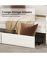 Twin Daybed with Drawers, Charging Station, Led Lights, and Storage