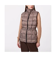 Bernardo Women's Houndstooth Anorak Vest Jacket