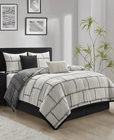 Closeout! Stratford Park Brickridge Reversible 6-Pc. Comforter Set