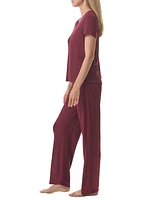 Tommy Hilfiger Women's 2-Pc. Short-Sleeve Ribbed Pajamas Set