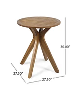 Simplie Fun Acacia Wood Outdoor Bistro Table With X-Base