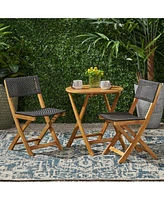 Charming Woven Bistro Set: Enhance Your Home Decor