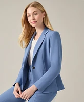 Kasper Women's One Button Notched Collar Blazer