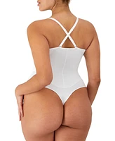 Maidenform Women's Firm Control Tummy-Shaping Multiway Thong Bodysuit DMS131