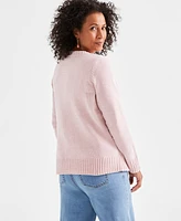 Style & Co Petite Chenille V-Neck Pullover Sweater, Created for Macy's