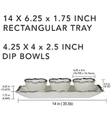 Certified International Regency 4 Pc. Tray and Condiment Bowls