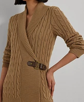 Lauren Ralph Petite Buckled Cotton Sweater