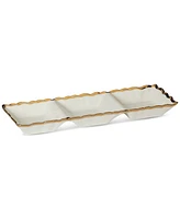 Certified International Regency 3-Section Porcelain Tray