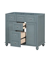 36" Bathroom Vanity Cabinet with Drawers & Soft-Close Doors