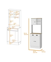 Fm Furniture Powell Microwave Kitchen Cabinet