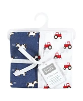 Hudson Baby Infant Boy and Toddler Cotton Toddler Pillow Case, Tractor And Cow, One Size