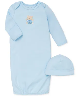 Little Me Baby Boys Cute Bear Hat and Gown, 2 Piece Set