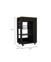 Fm Furniture Shelton Kitchen Cart