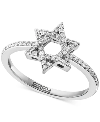 Effy Diamond Star of David Ring (1/4 ct. t.w.) in 14k White Gold