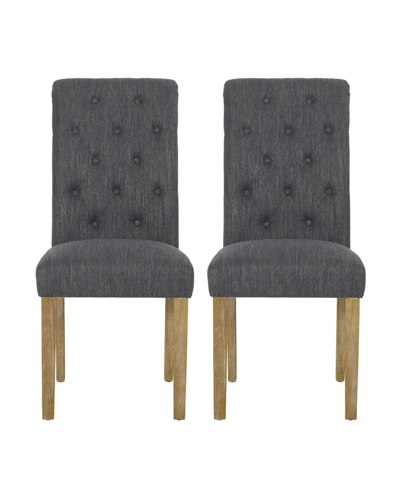 Simplie Fun Contemporary Button-Tufted Dining Chairs (Set Of 2)