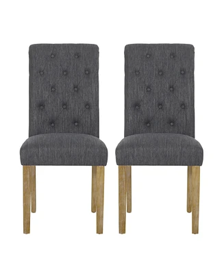 Simplie Fun Contemporary Button-Tufted Dining Chairs (Set Of 2)