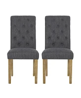 Simplie Fun Contemporary Button-Tufted Dining Chairs (Set Of 2)