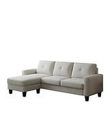 Streamdale Furniture Cozy Polyester L-Shape Sofa for Small Spaces