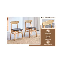 Solid Wood Dining Set: Table & Chairs for Home & Office