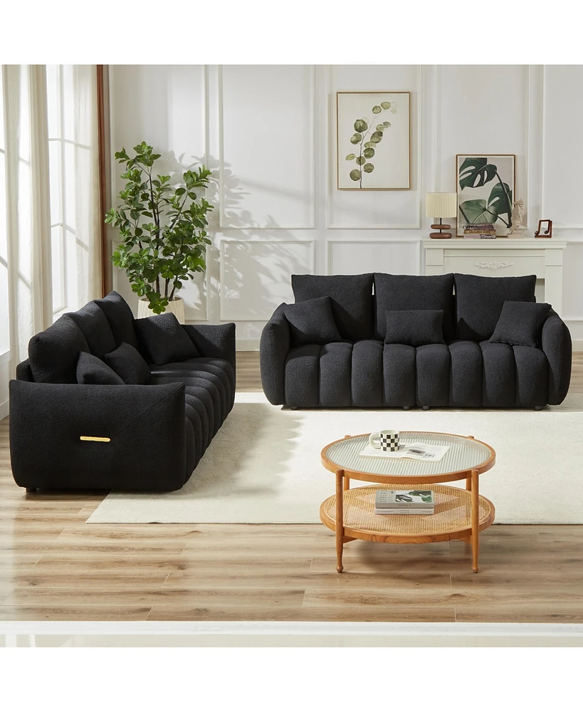 Streamdale Furniture Modern Teddy Sofa Combo: 3+3 Seater