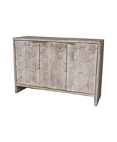 3 Door Wooden Accent Cabinet Sideboard Buffet