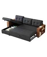 Streamdale Furniture Pull-Out Sectional Sofa with Storage & Sleeper