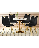 Mid-Century Dining Set: Table, 4 Chairs, End Table