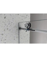 Streamdale Furniture Chrome Frameless Shower Door with Soft-Closing Function