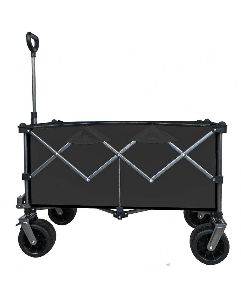 Simplie Fun Collapsible Folding Wagon: Large Capacity, Removable Fabric, Compact Size