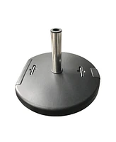 Streamdale Furniture Mota Umbrella Base: 132 Lbs Concrete With Stainless Steel Collar