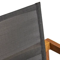 Versatile Outdoor Mesh And Wood Dining Chair