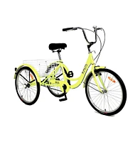 Simplie Fun Adult Tricycle with Large Basket for Shopping and Leisure