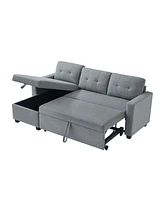 Streamdale Furniture Pull-Out Sectional Sofa with Storage & Sleeper