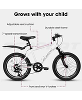 Streamdale Furniture 20" Kids Bike with Shock Absorber, 7-Speed, for Heights 42-56