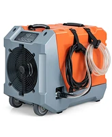 Slickblue 180 Pints/Day Commercial Dehumidifier with Pump and Drain Hose-Orange