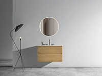 Timeless Oak Vanity: Silent Drawers, Ample Storage