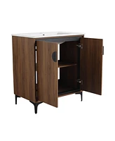 Streamdale Furniture 30" Bathroom Vanity Cabinet with Sink, Engineered Wood